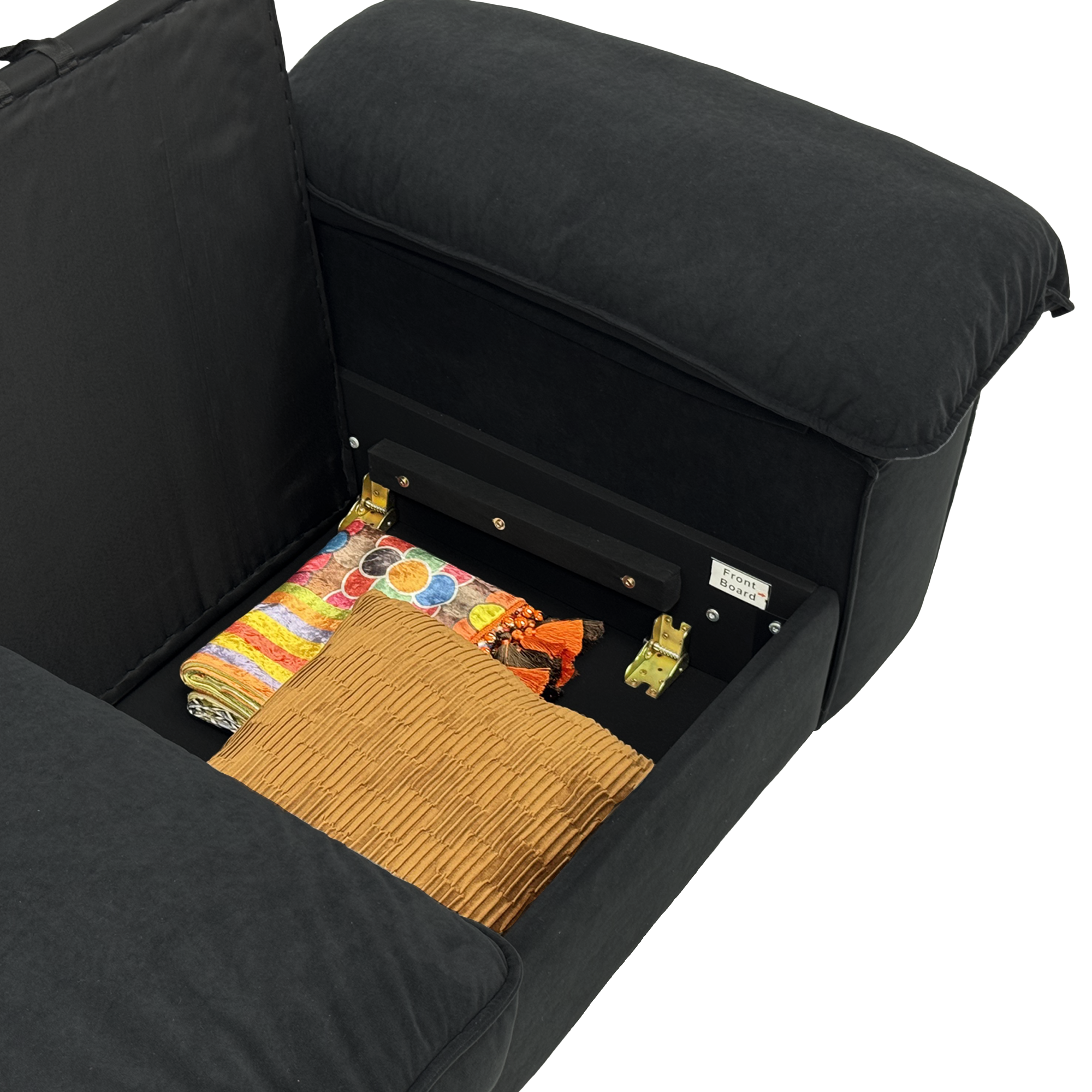 105.5" Upholstered L-Shaped Sectional Sofa with Storage – Modern Deep-Cushion Fabric Couch, Space-Saving for Apartments & Living Rooms