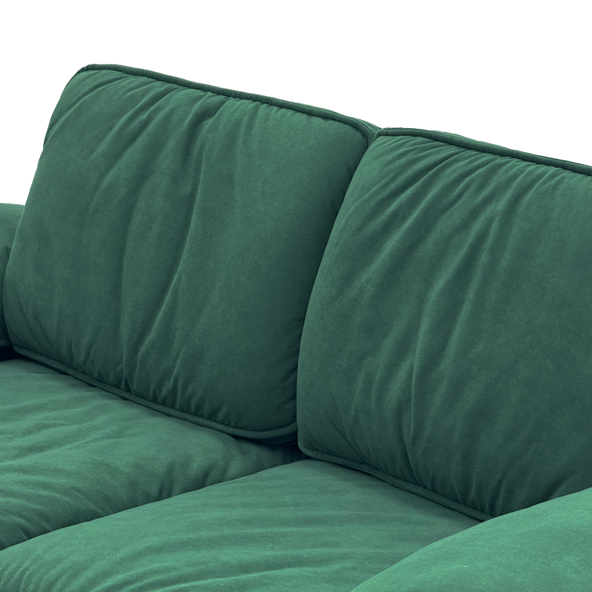 78.74" Green Velvet Compact Loveseat – 2-Seat Space-Saving Couch with Hidden Storage for Small Apartments/Studios