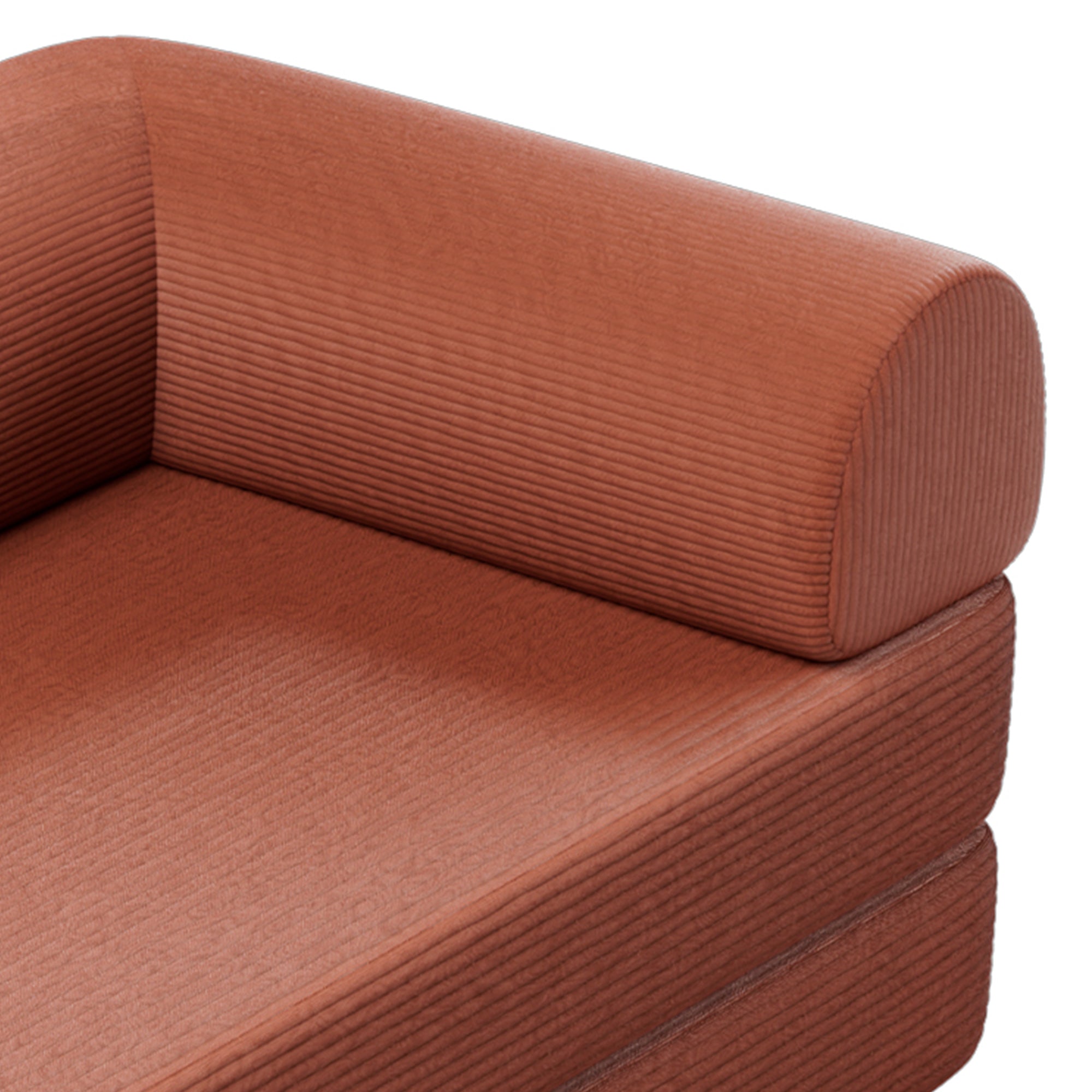 79" Perri Corduroy Compressed Sofa Bed with Lumbar Pillow for Living Room, Office