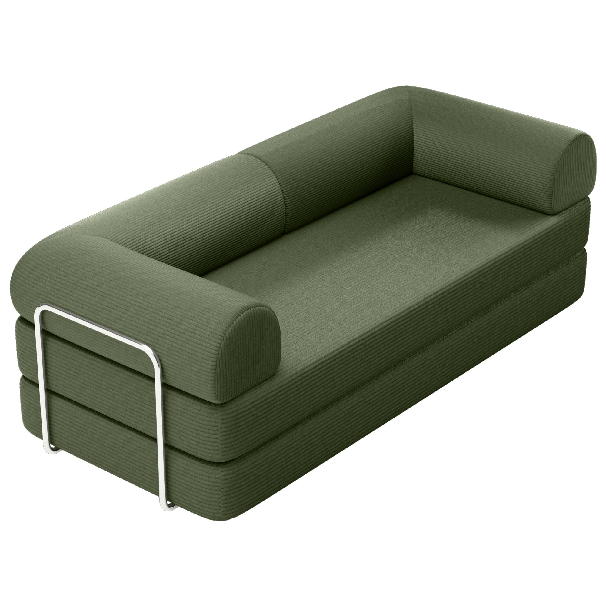 79" Perri Corduroy Compressed Sofa Bed with Lumbar Pillow for Living Room, Office