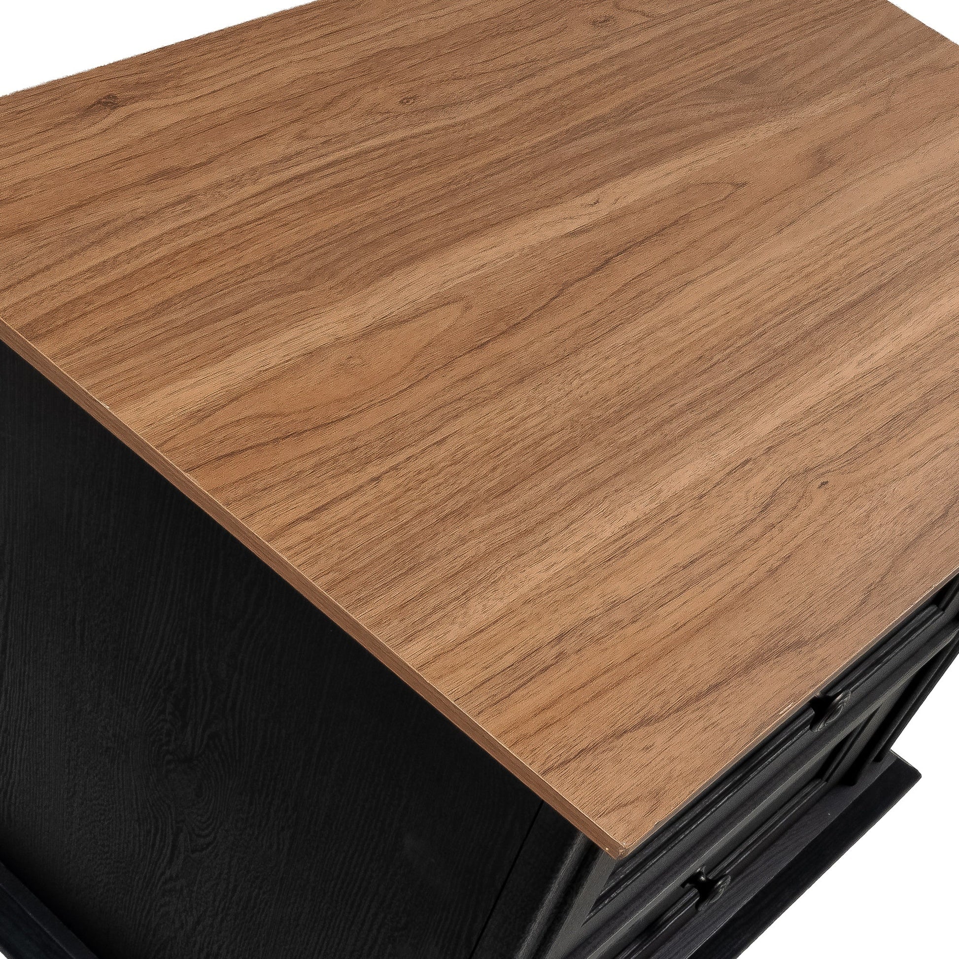 24" Transitional 3-Drawer Nightstand with Solid Wood Legs