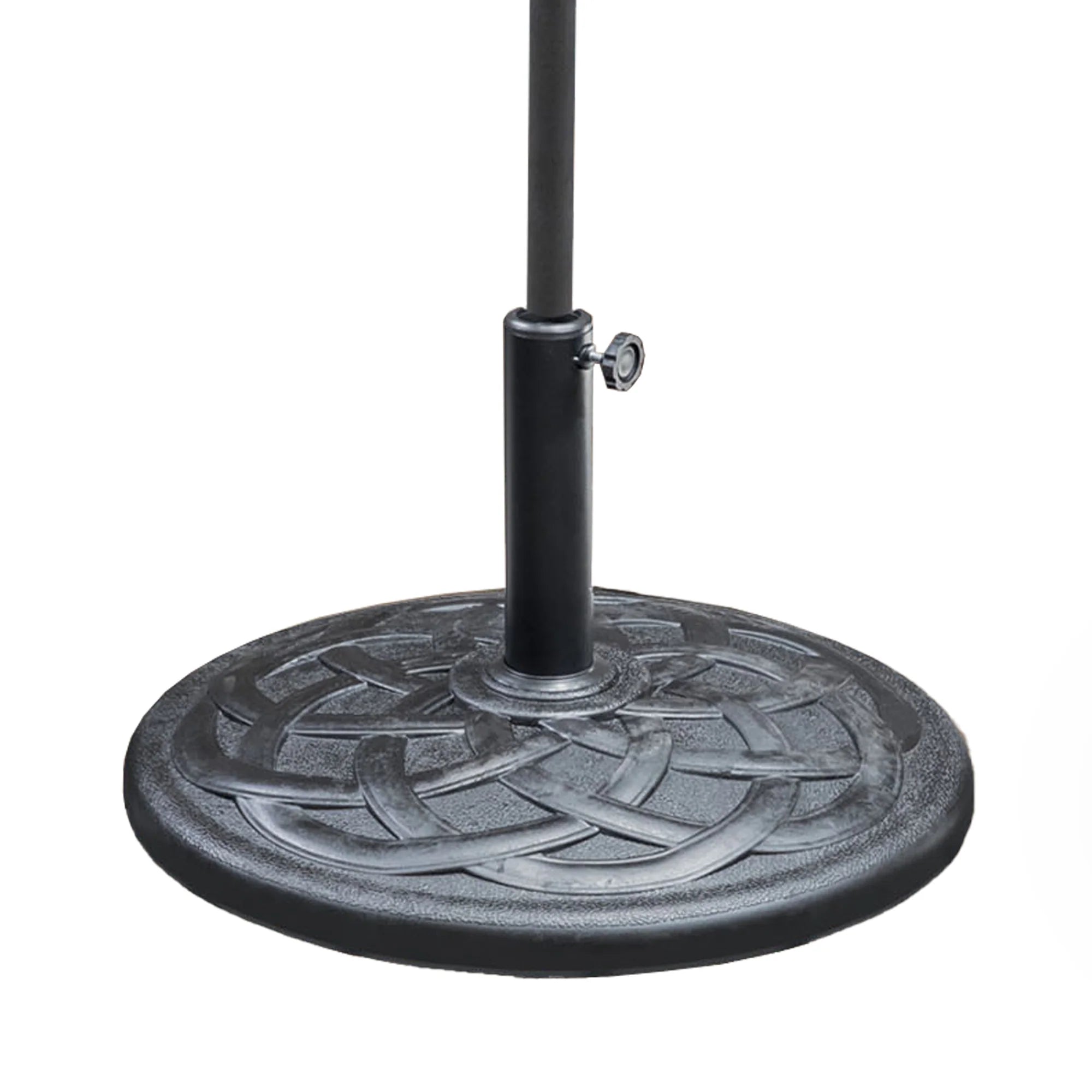 9' OUTDOOR UMBRELLA W/ AUTO TILT + 21" ROUND BASE