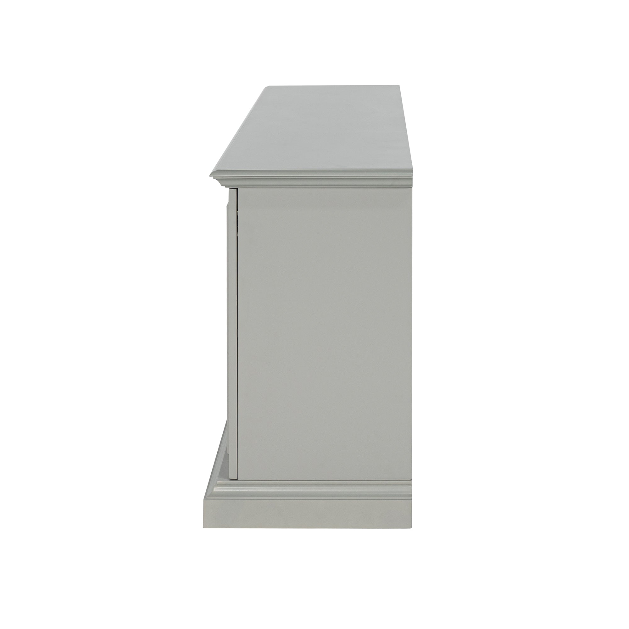 74" Farmhouse TV Stand with 23" Insert Opening Electric Fireplace