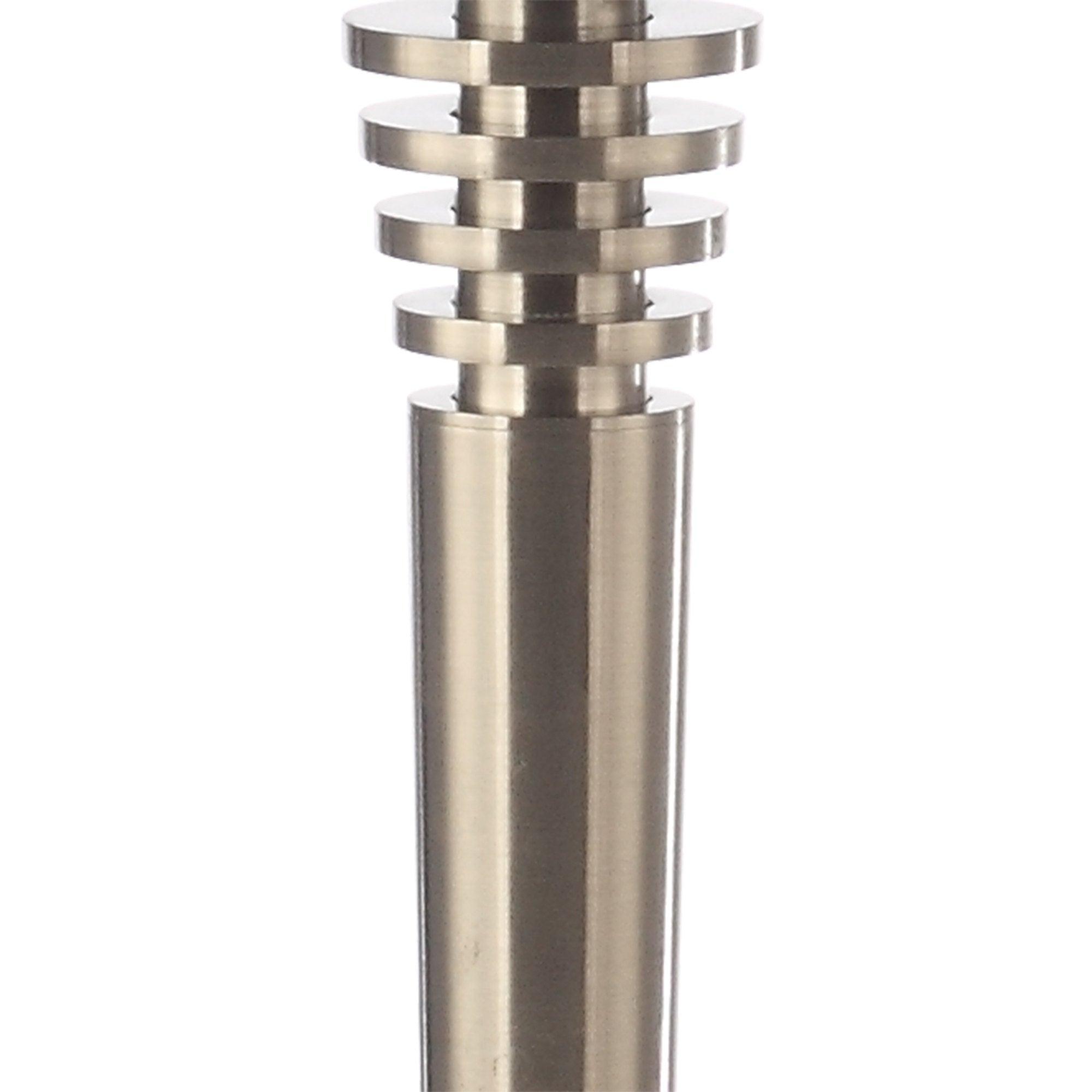 White Marble & Metal Table, Pedestal Base, Modern Accent Design